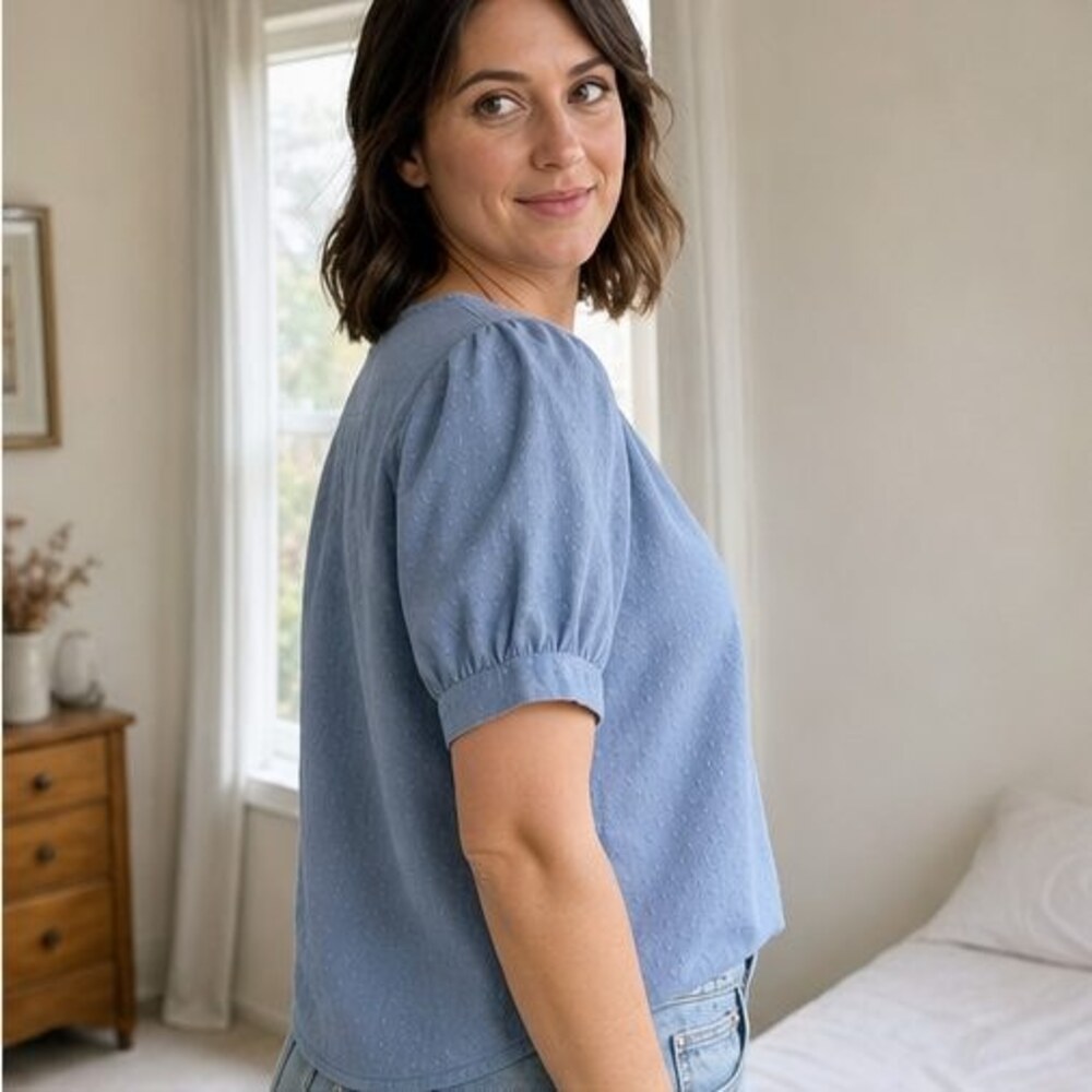 Olive Button Blouse - Picture 3 of 6